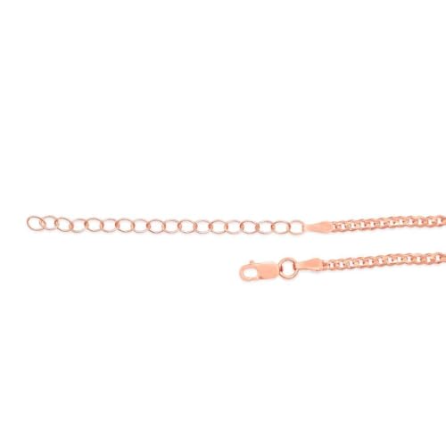 ZAVYA 925 Sterling Silver Rose Gold Plated Chain Bracelet - Image 5