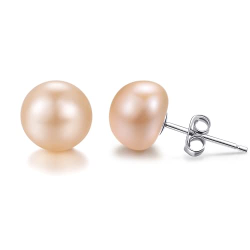 HIGHSPARK 925 Silver Pearl Earrings Women Freshwater - Image 2