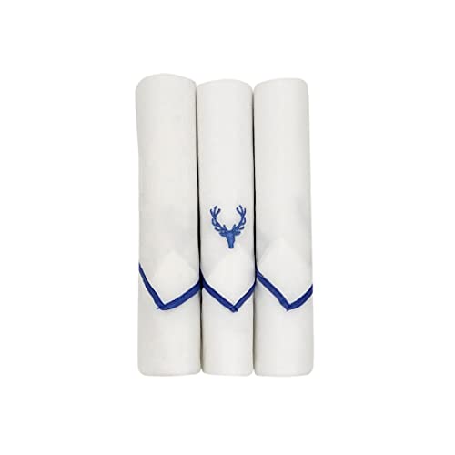 Allen Solly Men's Handkerchief Pack of 3 White Royal Blue - Image 2