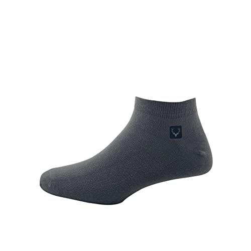 Allen Solly Men's Cotton Ankle Length Socks Pack of 3 Black Dark Grey White - Image 5