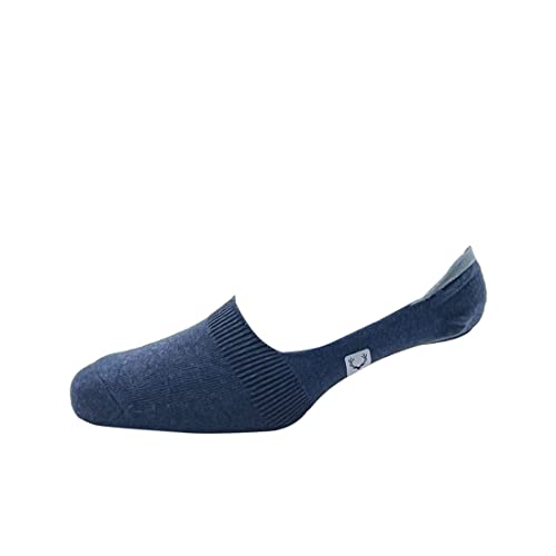 Allen Solly Men's Cotton No Show Socks Pack of 3 Light Grey Denim Charcoal - Image 4