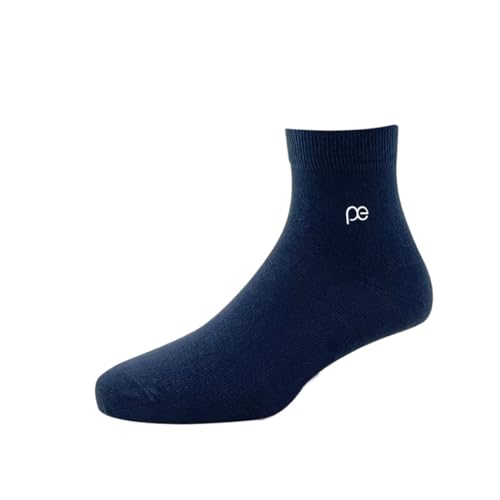 Peter England Mens Cotton Quarter Length Socks Pack of 3 Dark Grey Navy Black - Image 4