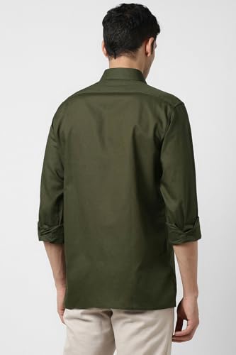 Van Heusen Men Cotton Linen Solid Modern Fit Shirt - Authentic Van Clothing | UrbanThreads - Image 4