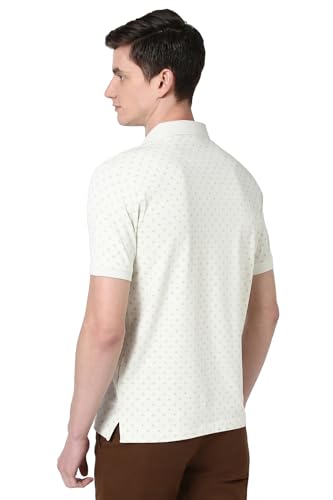 Peter England Men Cotton Blend Regular Fit Polo T-Shirt - Image 4