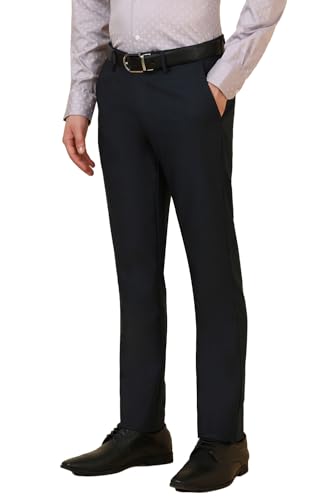 Allen Solly Men Slim Solid Flat Front Formal Trouser - Image 3