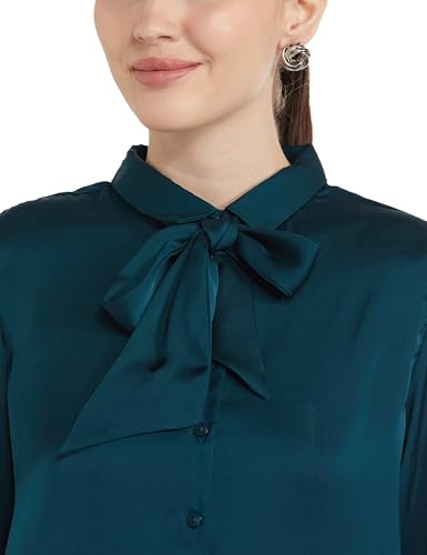Allen Solly Women Polyester Regular Fit Tie-Up Full Sleeve Shirt - Image 4