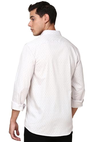 Allen Solly Men's 100% Cotton Slim Fit Printed Shirt - Image 4