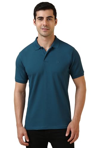 Allen Solly Men's Regular Fit Solid Popcorn Textured Polo - Image 2