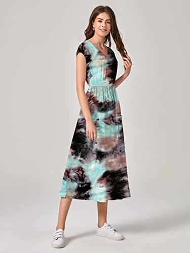 Leriya Fashion Women's Tai-Dye Printed Mesh Rayon Lycra High V-Collar Neck Long Kurti Dresses for Wo - Authentic Leriya Clothing | UrbanThreads - Image 4