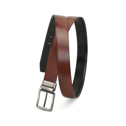 Peter England Men’s Reversible Leather Belt Black Brown - Image 2