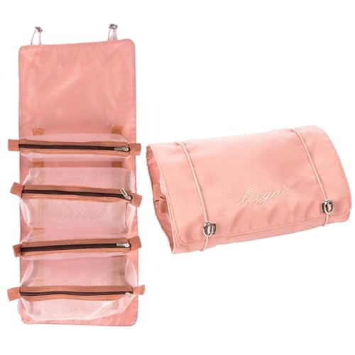 UrbanThreads Roll-Up Makeup Bag with 4 Removable Pouches - Image 2