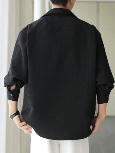 Leriya Fashion Men's Formal Button Down Shirt – Slim Fit Shirt's for Men | Textured Long Sleeve Poly - Authentic Leriya Clothing | UrbanThreads - Image 5