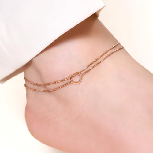 ZAVYA 925 Sterling Silver Rose Gold Plating Chain Anklet (Single) | Gift for Women & Girls | With Ce - Authentic ZAVYA Fashion | UrbanThreads - Image 5