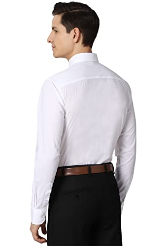 Peter England Men Cotton Blend Solid Regular Fit Shirt - Image 5