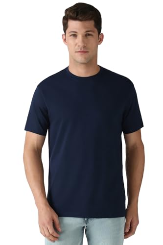 Peter England Men's Cotton Regular Fit Crew Neck T-Shirt - Image 2