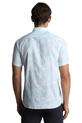 Peter England Men Cotton Slim Fit Half Sleeve Shirt - Image 4