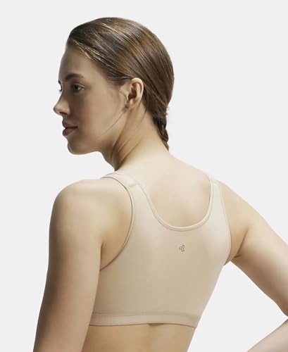 Jockey Women Super Combed Cotton Elastane Active Bra Wirefree Non Padded Full Coverage - Image 5