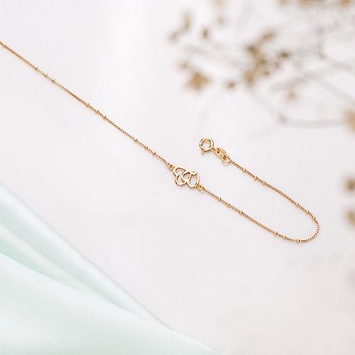 ZAVYA 925 Sterling Silver Fused Hearts Rose Gold Plating Anklet (Single) | Gift for Women & Girls | - Authentic ZAVYA Fashion | UrbanThreads - Image 5