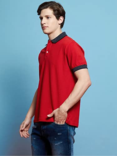 Leriya Fashion Tshirt for Men | Cotton Polyester | Dot Print Polo Neck | Regular Fit Solid T-Shirt f - Authentic Leriya Clothing | UrbanThreads - Image 5