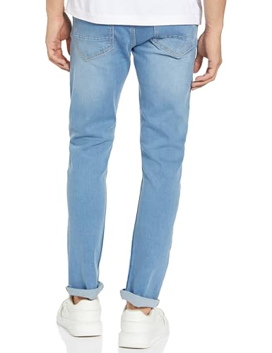 Peter England Men's Slim Tapered Jeans Heavy Wash Denim - Image 3