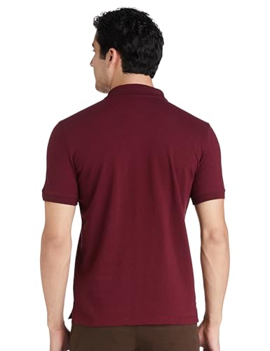 Allen Solly Men Polycotton Regular Fit Textured Jacquard Polo - Image 3