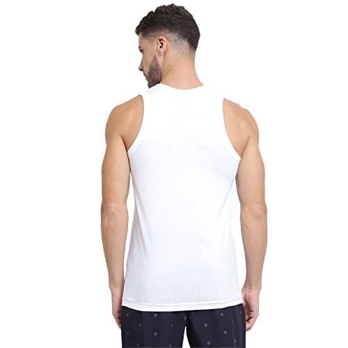 Van Heusen Men Sport Ultra Soft Regular Fit Vest - Combed Cotton - Pack of 2 - Wider Straps, Solid - Authentic Van Clothing | UrbanThreads - Image 4