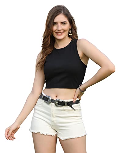 Leriya Fashion Women's Ribbed Boat Neck Crop Top Sleeveless Readymade Saree Blouse - Authentic Leriya Clothing | UrbanThreads - Image 2