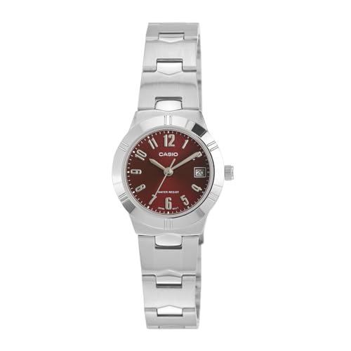 Casio Enticer Red Dial Women's Watch Stainless Steel - Image 2