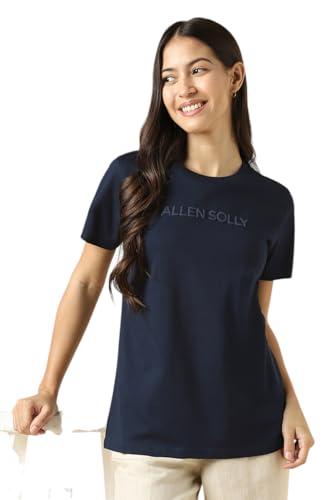 Allen Solly Women Cotton Regular Fit Crew Neck T-Shirt - Image 2