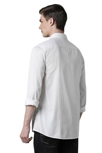 Louis Philippe Men's Over Dyed Solid Slim Fit Casual Shirt - Image 5