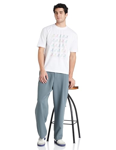 Allen Solly Men's Cotton Regular Fit Drop Shoulder T-Shirt - Image 4