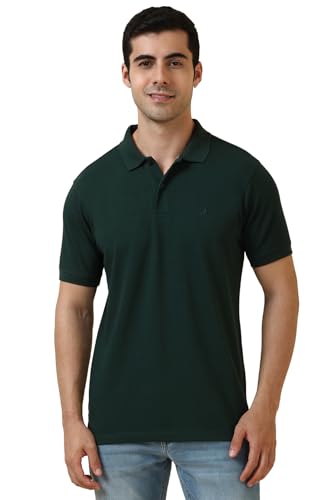 Allen Solly Men's Regular Fit Solid Popcorn Textured Polo - Image 2