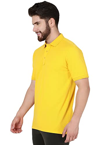 JadeBlue Yellow Cotton Polo Slim Fit Summer Style - Image 3