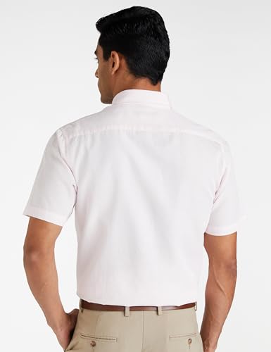 Allen Solly Men's Regular Fit Solid Half Sleeve Linen Shirt - Image 4