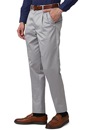 Peter England Men's Mid Rise Regular Casual Pants - Image 4
