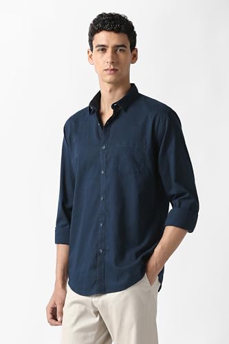 Van Heusen Men's Cotton Solid Slim Fit Casual Shirt - Image 5