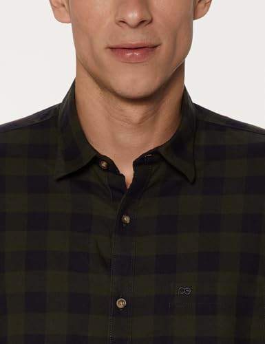 Peter England Slim Fit Checkered Shirt Men Full Sleeves Cotton - Image 4