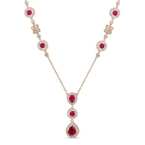 ZAVYA 925 Sterling Silver Solitaire CZ Rose Gold Plating Necklace | Gift for Women and Girls | With - Authentic ZAVYA Accessories | UrbanThreads - Image 2