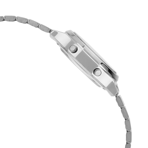 Casio Vintage Pink Digital Watch Silver Stainless Steel - Image 4