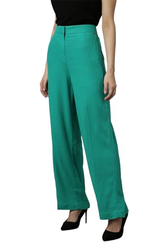 Allen Solly Women High Rise Casual Regular Fit Pants - Image 3