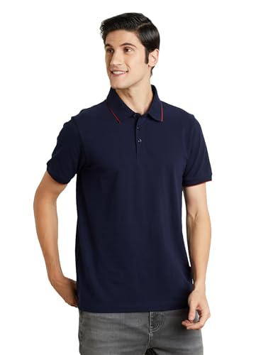 Symbol Men's Cotton Stretch Solid Polo T-Shirt Regular Fit - Image 2