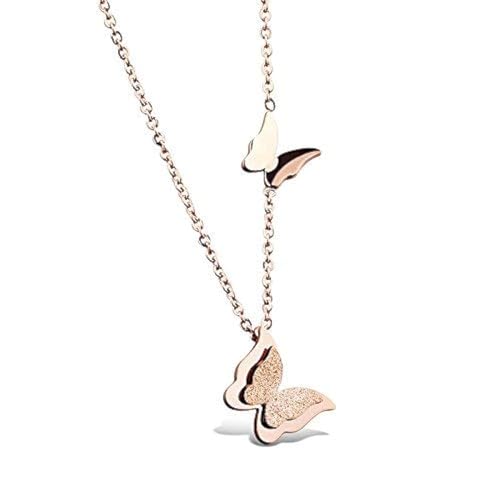 Shining Diva 18k Rose Gold Plated Butterfly Pendant - Image 2