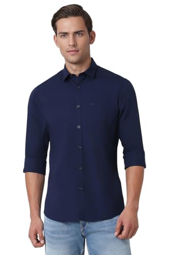 Peter England Men's Stretchable Cotton Solid Shirt - Image 2