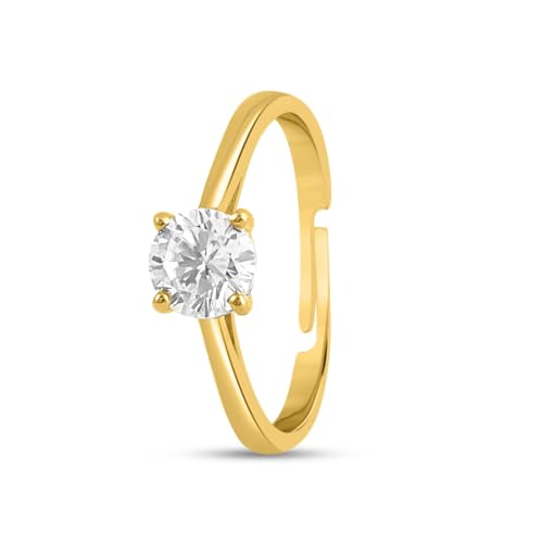 ZAVYA 925 Sterling Silver Gold Plated Ring | Gifts For Women And Girls | With Certificate of Authent - Authentic ZAVYA Accessories | UrbanThreads - Image 2