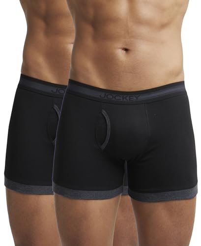 Jockey Men's Super Combed Cotton Rib Boxer Brief Pack of 2 - Image 2