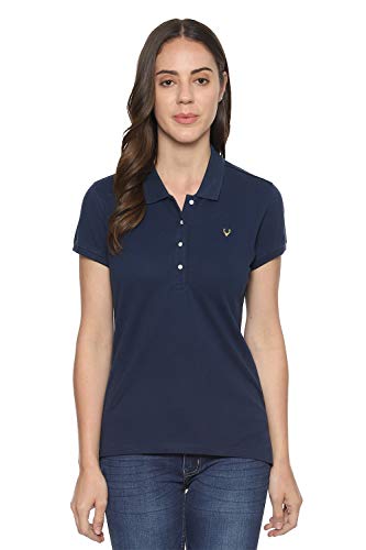 Allen Solly Women Synthetic Solid Regular Fit T-Shirt - Image 2