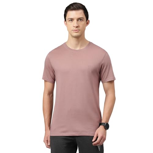 Van Heusen Men's Cotton Regular Fit Solid T-Shirt - Image 2