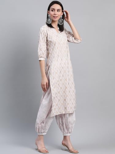 Libas Womens Printed Cotton Straight Kurta With Salwar and Dupatta - Authentic Libas Clothing | UrbanThreads - Image 5