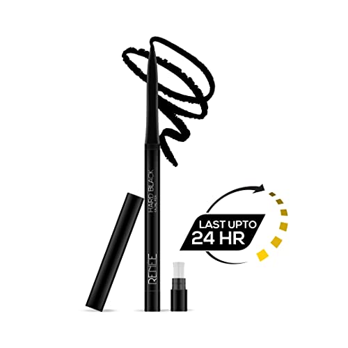 RENEE Hard Black Kajal Pen with Sharpener - Long Lasting - Image 5