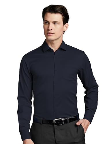 Symbol Men's Wrinkle-Resistant Regular Fit Cotton Formal Shirt - Image 2
